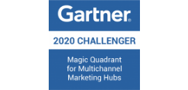 Gartner 2020 Challenger, Magic Quadrant for Multichannel Marketing Hubs