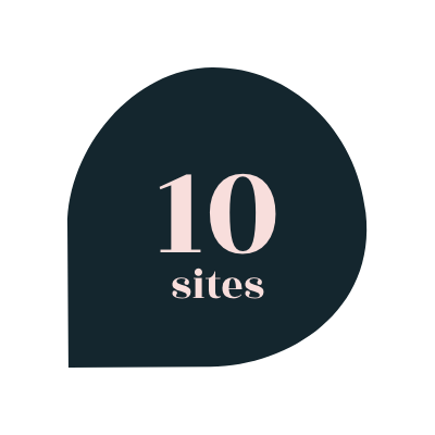 10 sites