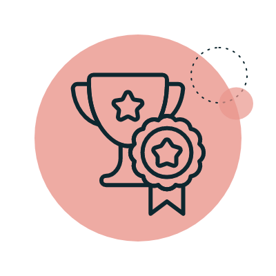 Trophy with a medal icon