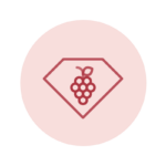 Grape vine in a diamond-shaped border icon